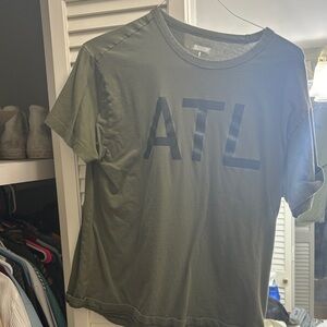 Green Short Sleeve Tee with ATL Print